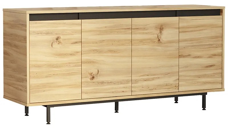 Μπουφές Jethro pakoworld sonoma-wenge 160x44.5x75.5εκ - 176-000121 - 176-000121