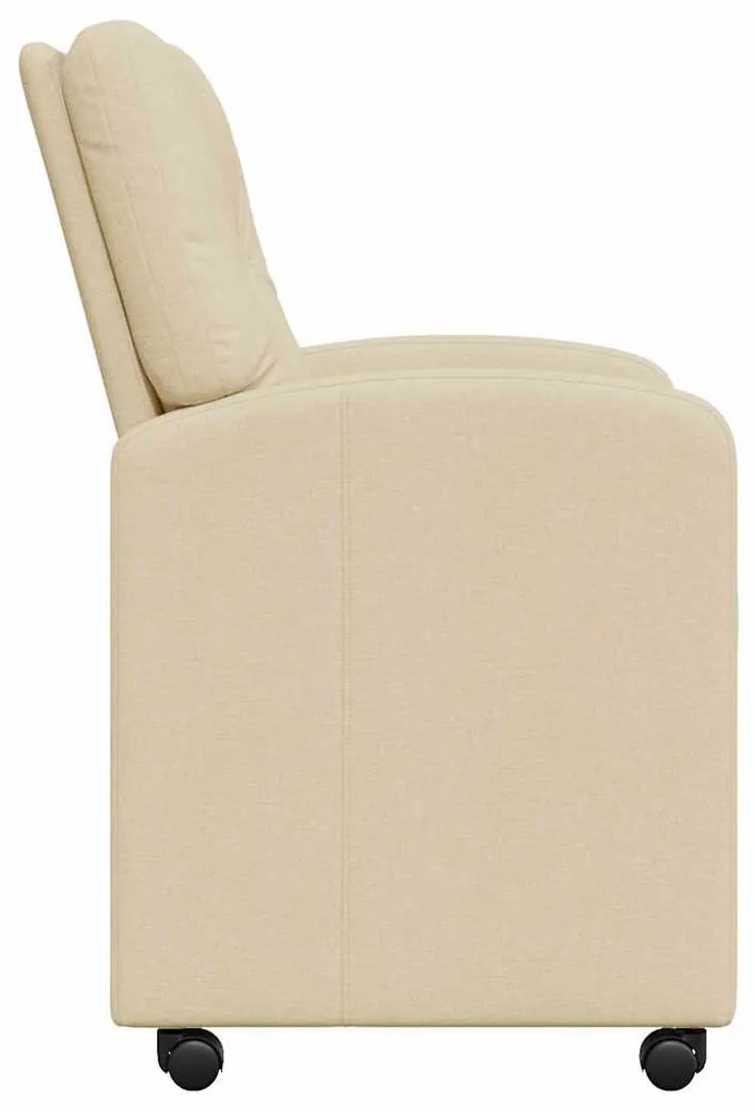 vidaXL Καρέκλες Φαγητού με Ρόδες 2 pcs Κρεμ 57 x 67 x 95 εκ ύφασμα