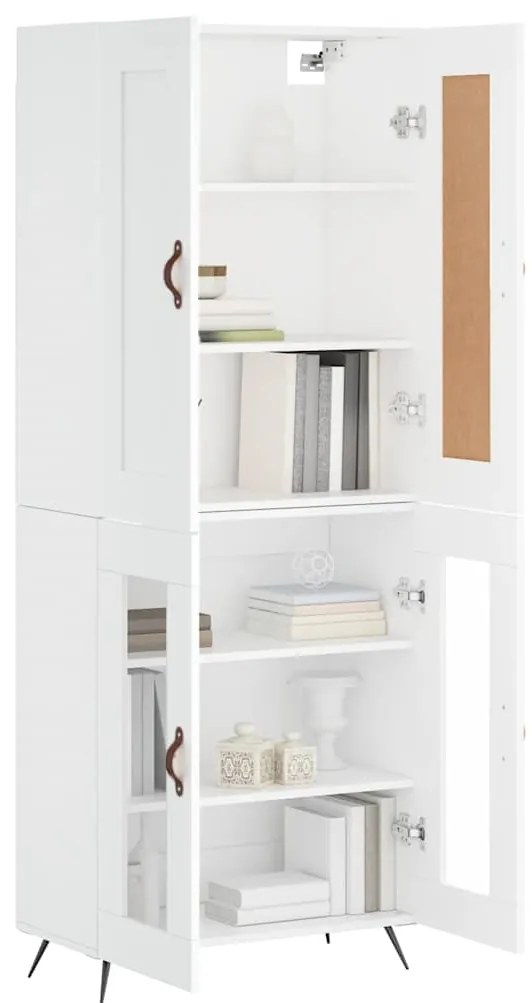 vidaXL Ντουλάπι Λευκό 69,5x34x180 εκ. από Επεξεργασμένο Ξύλο