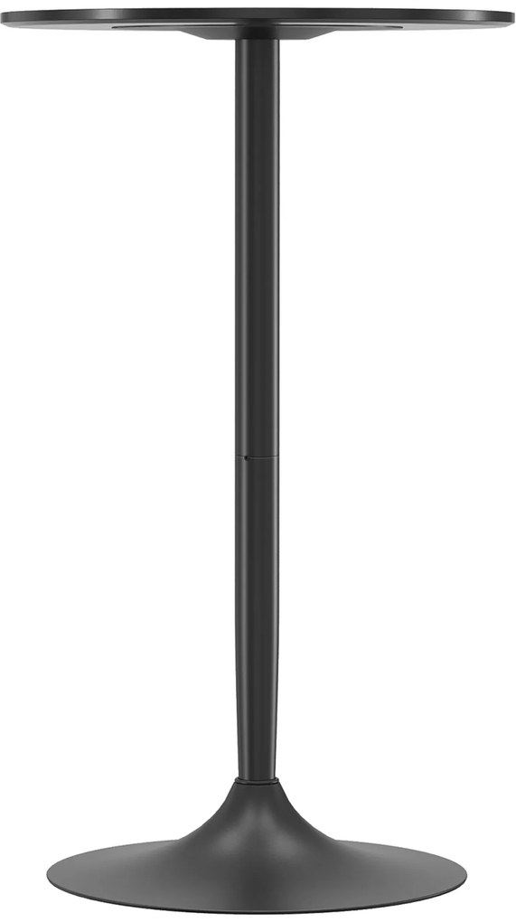 HOMCOM Τραπέζι Μπαρ, Τραπέζι Όρθιο, Τραπέζι για 2 άτομα, 60 x 60 x 102 cm, Μαύρο