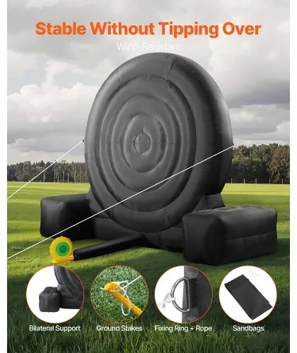 VEVOR Inflatable Soccer Dart Board over 8 ft High with 9 Kick Balls &amp; Air Pump