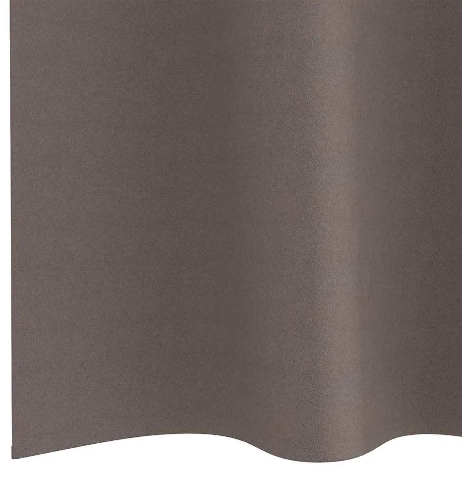 vidaXL Κουρτίνες 2 pcs Σκούρο καφέ Σκούρο καφέ 225x140εκ. Πολυεστέρας