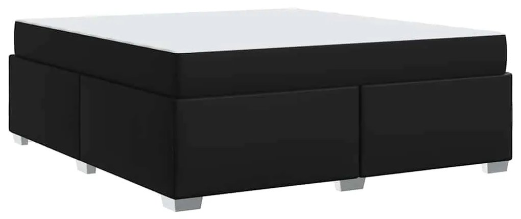 vidaXL Σκελετός Κρεβατιού με στρώμα Μαύρο 200 x 200 cm ύφασμα