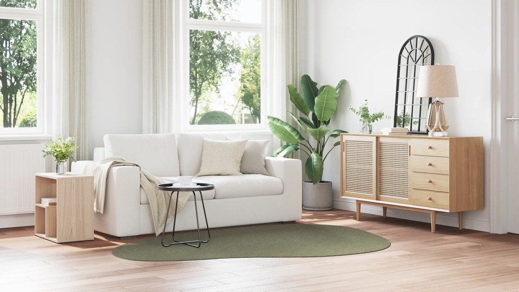 vidaXL Χαλί Δασικό Πράσινο 160 x 230 cm Μαλλί