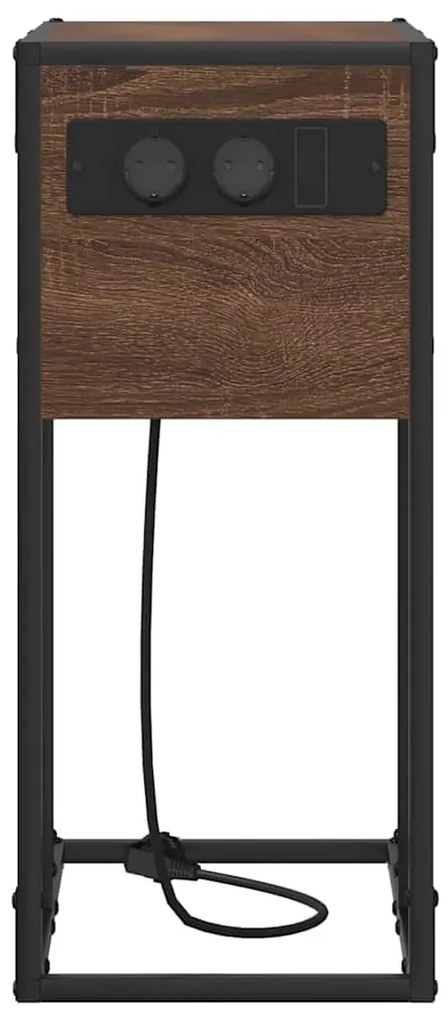 vidaXL Κομοδίνο Καφέ δρυς 41,5 x 26 x 60,5 εκ Επεξεργασμένο ξύλο