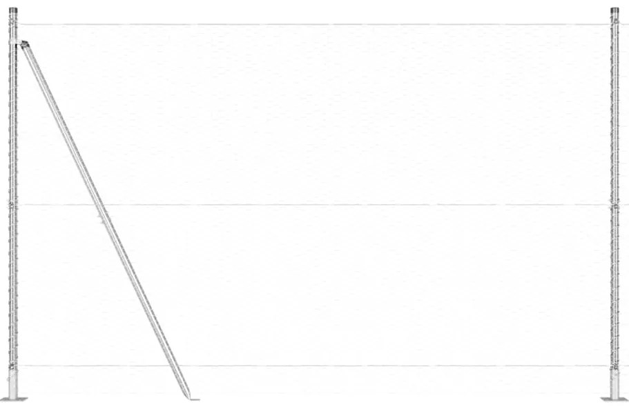 vidaXL Στύλος Περιφράξεων Ασημί 25 x 1,5 μ (25 χιλ. πλέγμα) Ατσάλι