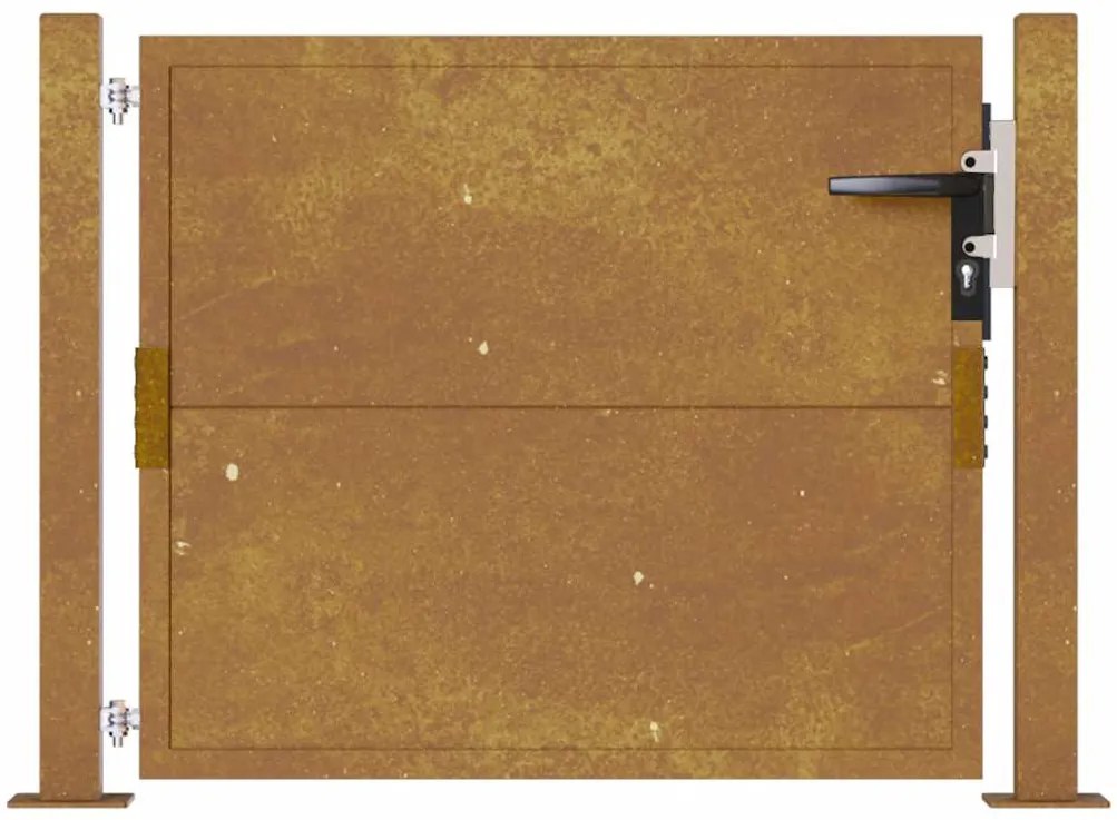 vidaXL Πόρτα Κήπου 100x100 εκ. από Ατσάλι Corten