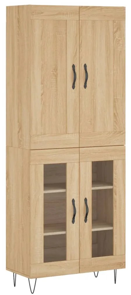 vidaXL Ντουλάπι Sonoma δρυς 69,5 x 34 x 180 εκ. από Επεξεργασμένο Ξύλο