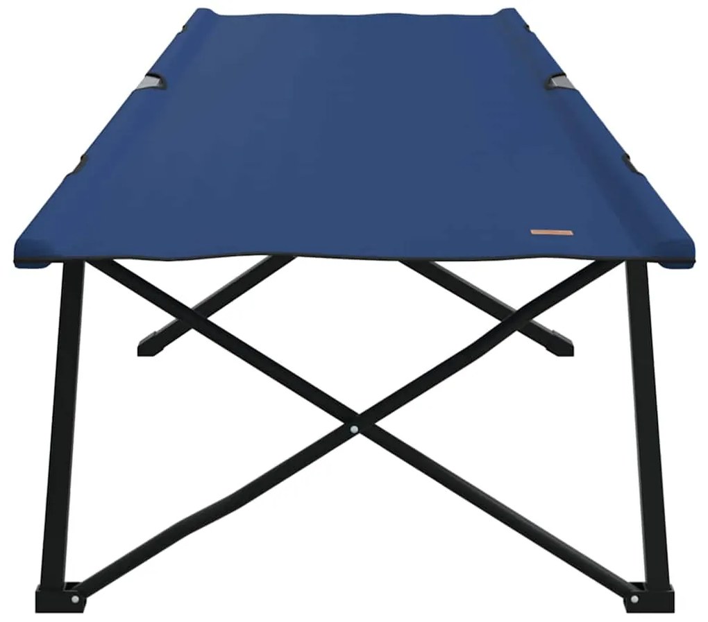 vidaXL Αναδιπλούμενο Κρεβάτι Κάμπινγκ 2 pcs Μπλε 206 x 76 x 74 εκ