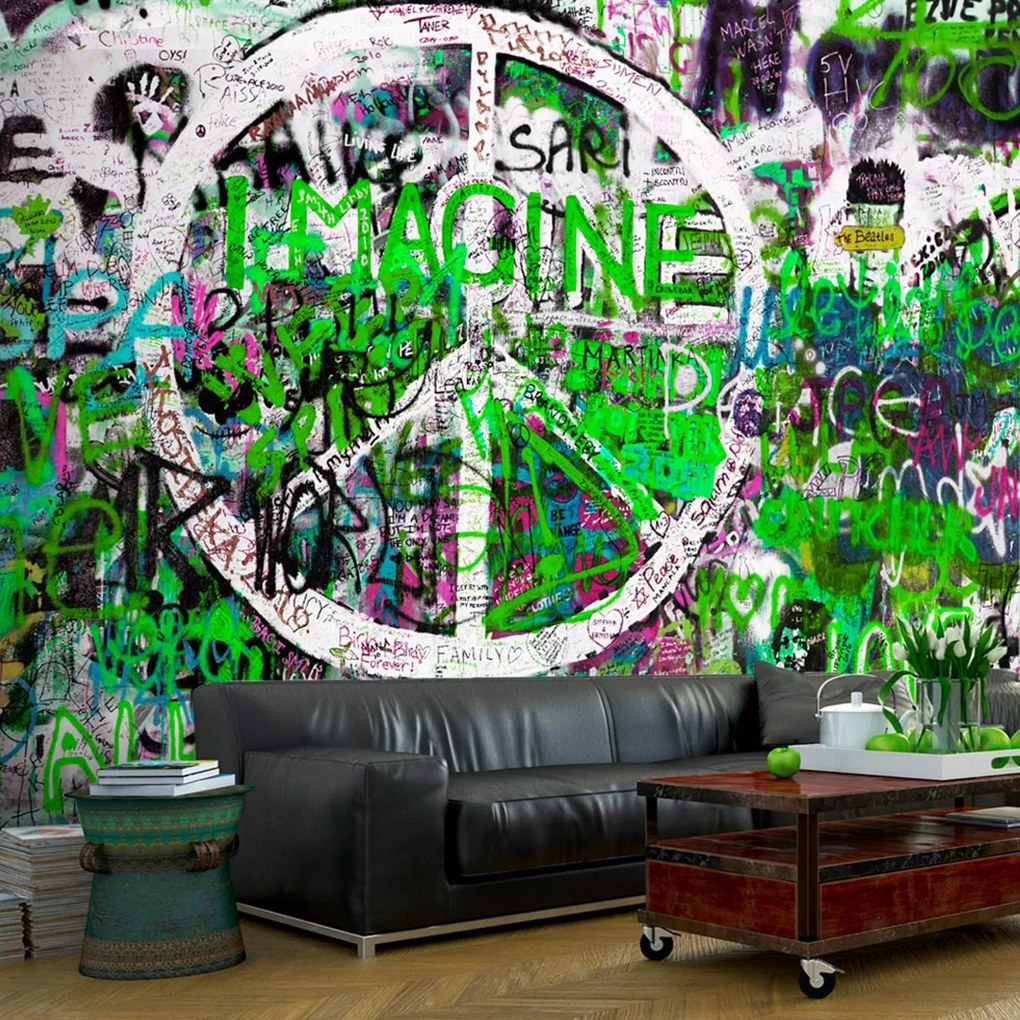 Φωτοταπετσαρία - Green Graffiti 350x245