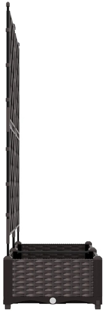 vidaXL Φυτευτής Κήπου με Πέταλο 2 τμχ Καφέ 80x40x125.5 εκ