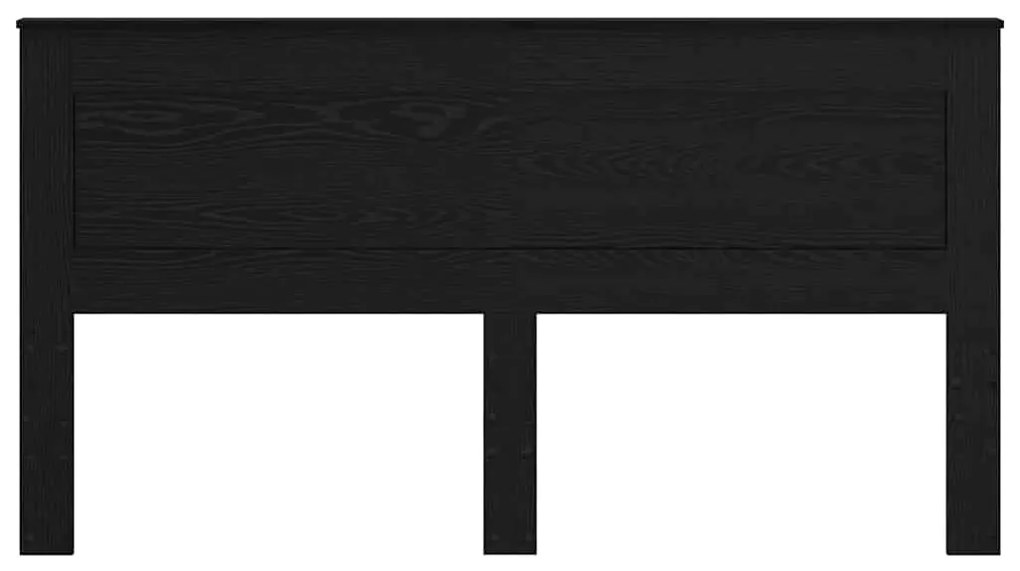 vidaXL Κεφαλάρι με κεφαλάρι Μαύρη Οξυά 200 cm Επεξεργασμένο ξύλο