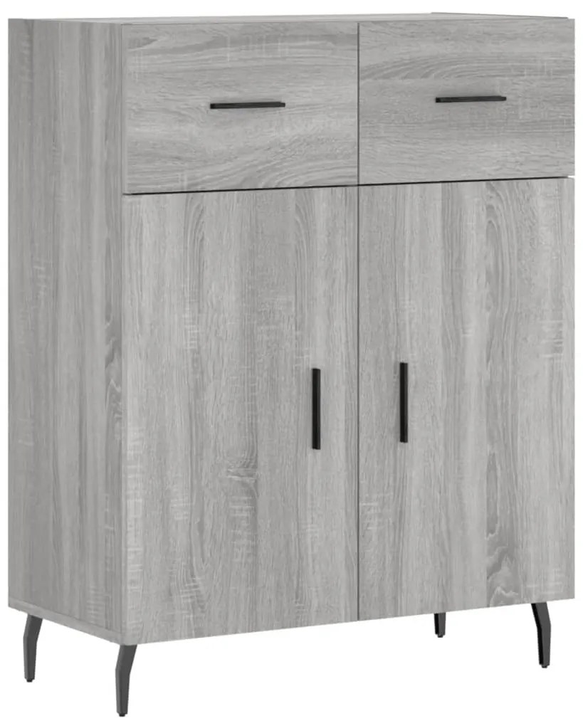 vidaXL Ντουλάπι Γκρι Sonoma 69,5 x 34 x 180 εκ. Επεξεργασμένο Ξύλο