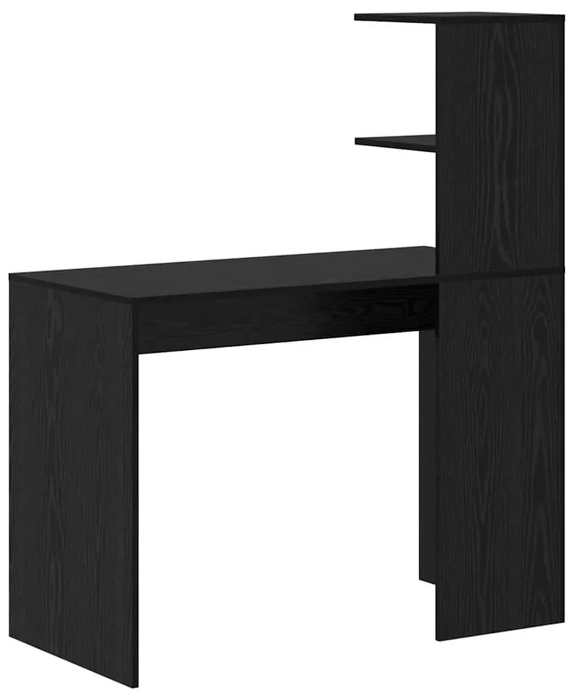 vidaXL Γραφείο Μαύρη δρυς 102 x 50 x 124 εκ. Επεξεργασμένο ξύλο