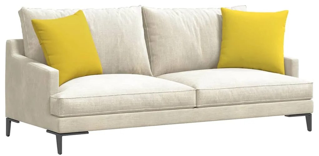 vidaXL Μαξιλάρι Καναπέ 2 pcs Απαλό Κίτρινο 45 x 45 cm ύφασμα