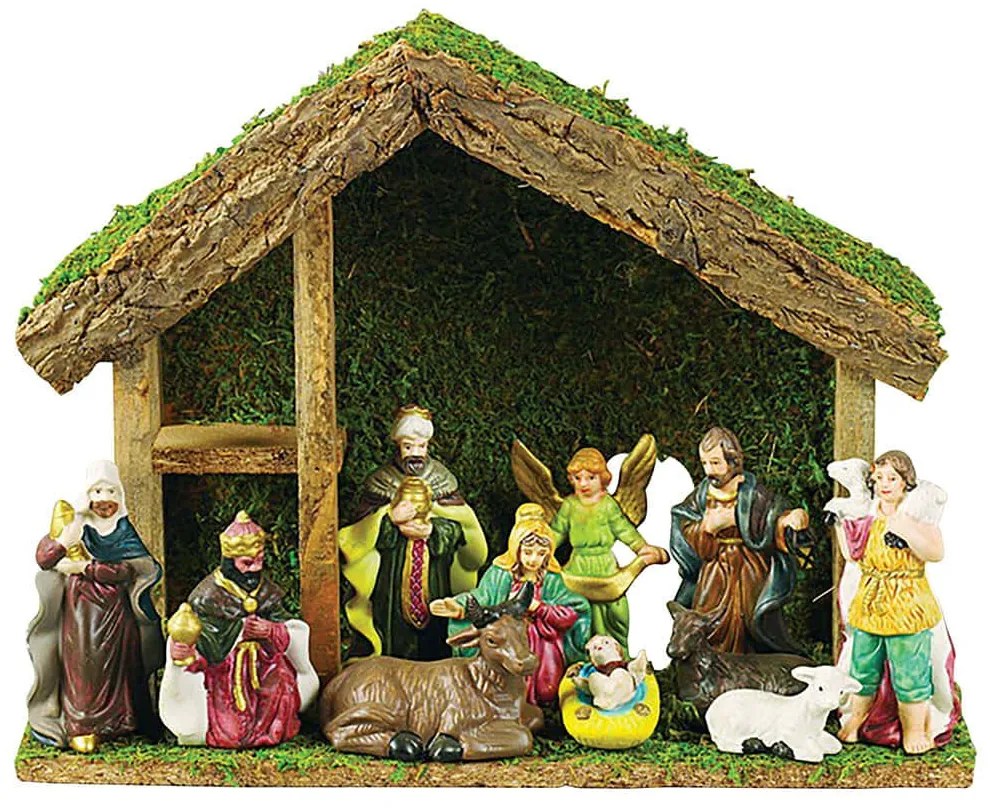 Χριστουγεννιάτικη Παράσταση Φάτνη 224102 34x11x26cm Multi