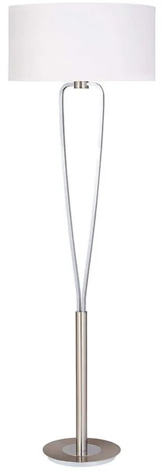 Φωτιστικό Δαπέδου Paris II 160x50cm Nickel Mat 400200107 Trio Lighting Μέταλλο,Ύφασμα