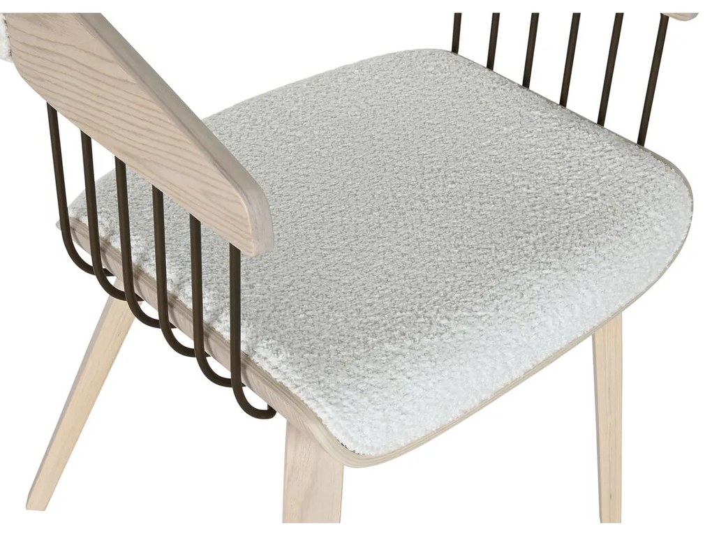 Καρέκλα Τραπεζαρίας Home ESPRIT Λευκό πολυεστέρας Ξύλο 51 x 55 x 76,5 cm