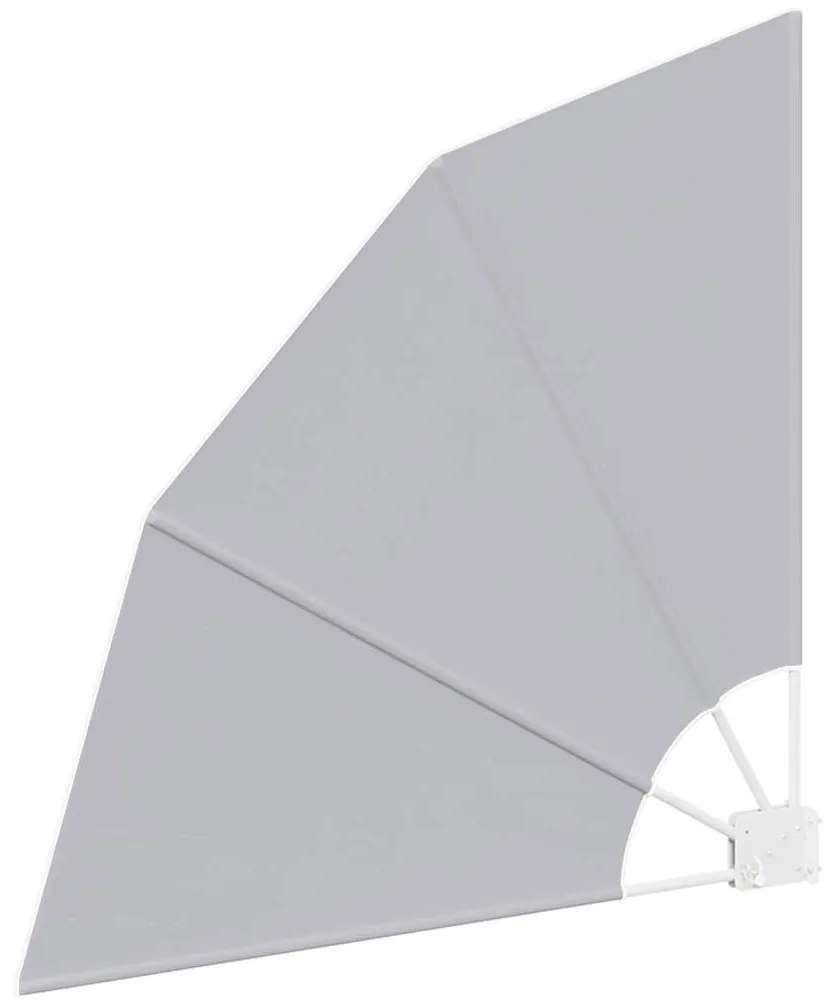 vidaXL Αδιάφανο σκίαστρο μπαλκονιού Γκρι 115 x 115 εκ Πολυεστέρας