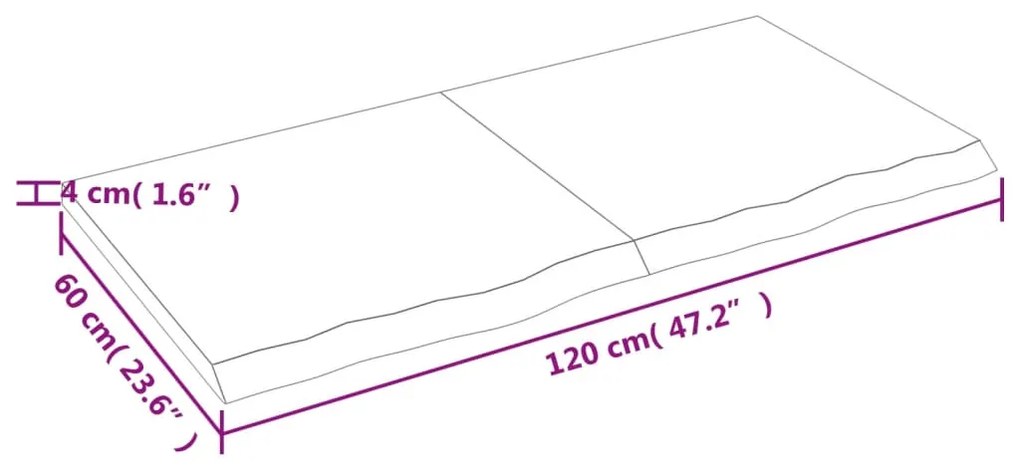 ΡΑΦΙ ΤΟΙΧΟΥ ΑΝΟΙΧΤΟ ΚΑΦΕ 120X60X4 ΕΚ. ΕΠΕΞΕΡΓ. ΜΑΣΙΦ ΞΥΛΟ ΔΡΥΟΣ 363698