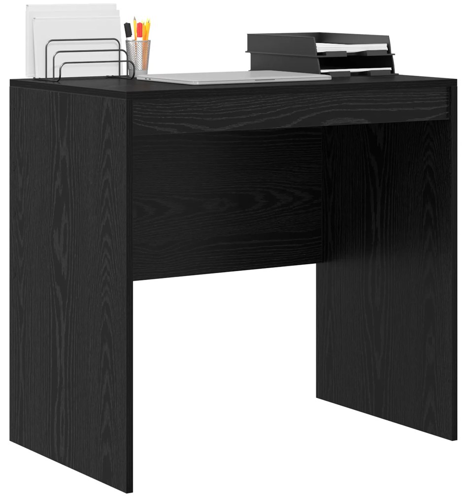 vidaXL Γραφείο Μαύρου Δρυ 80 x 50 x 76 εκ Επεξεργασμένο Ξύλο