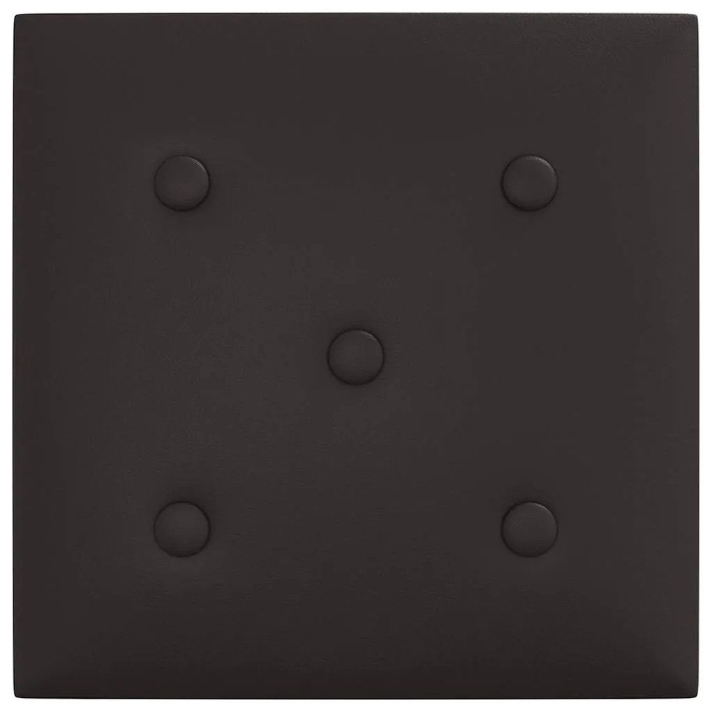 vidaXL Πάνελ Τοίχου 12 τεμ. Μαύρα 30 x 30 εκ. 1,08 μ² Συνθετικό Δέρμα