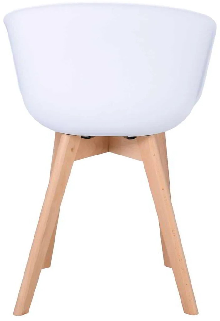 Πολυθρόνα Optim PP Λευκό 54x51x79cm (Σετ 4 ΤΕΜ)