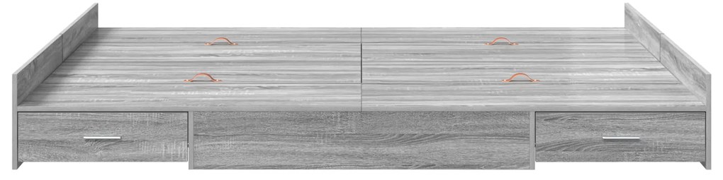 vidaXL Κρεβάτι με αποθηκευτικό χώρο Γκρι sonoma 140 x 190 cm