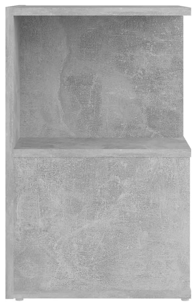 Κομοδίνο Γκρι Σκυροδέματος 35 x 35 x 55 εκ. από Μοριοσανίδα - Γκρι