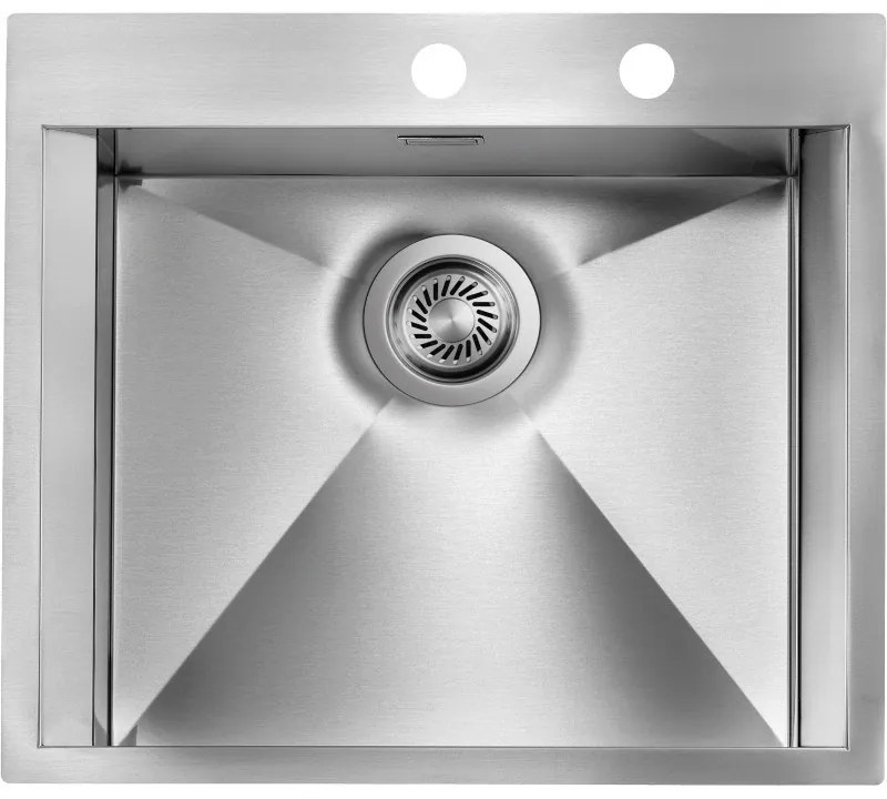 Sanitec 15222 Focus Mix 1V Ένθετος Ανοξείδωτος Νεροχύτης 57x50cm Inox Σατινέ