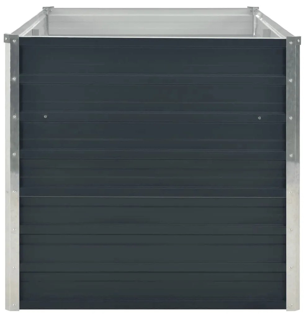 vidaXL Ζαρντινιέρα Ψηλή Ανθρακί 160x80x77 εκ. από Γαλβανισμένο Χάλυβα