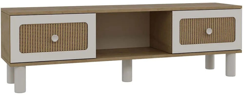 Έπιπλο Τηλεόρασης Rosalinda Bohem 475OLV1469 150x29,6x40,6cm Oak-White