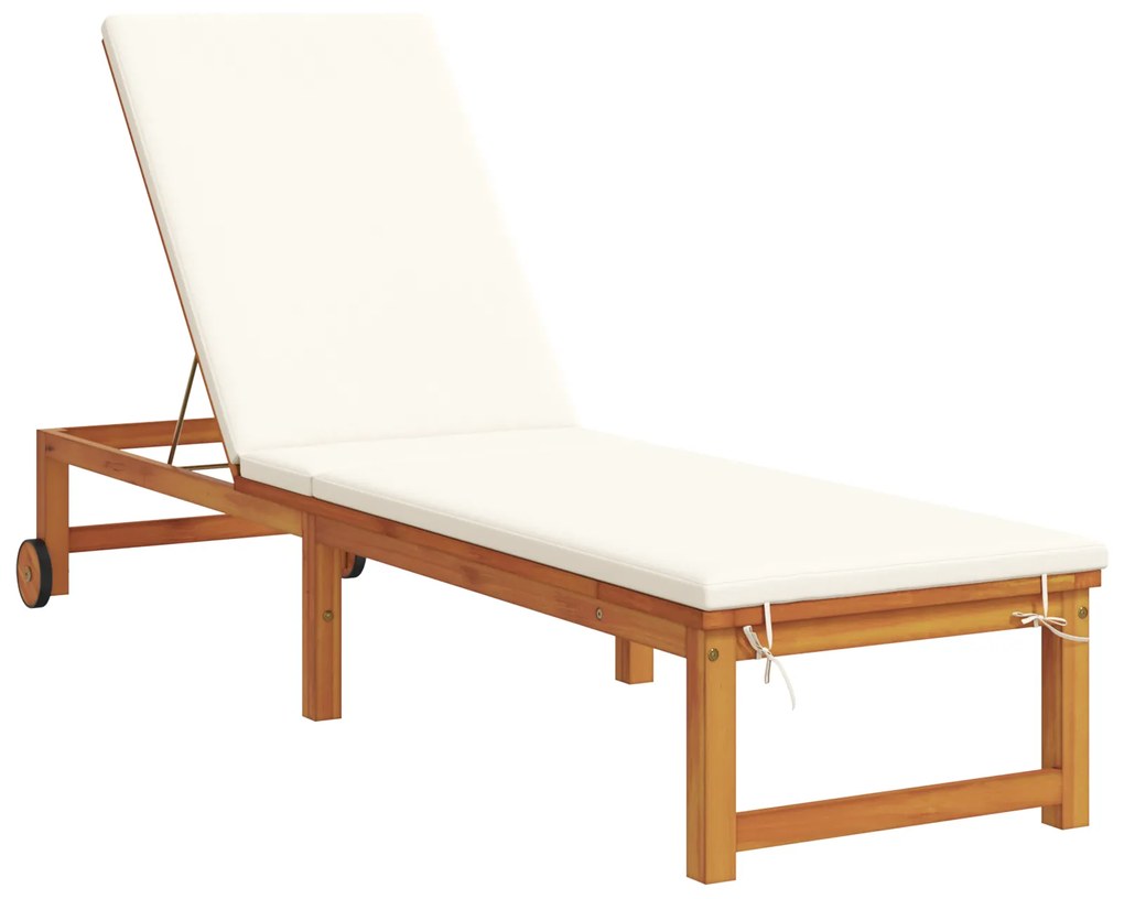 vidaXL Ξαπλώστρα 2 pcs Καφέ 53 x 202 x 89εκ Μασίφ ξύλο ακακίας