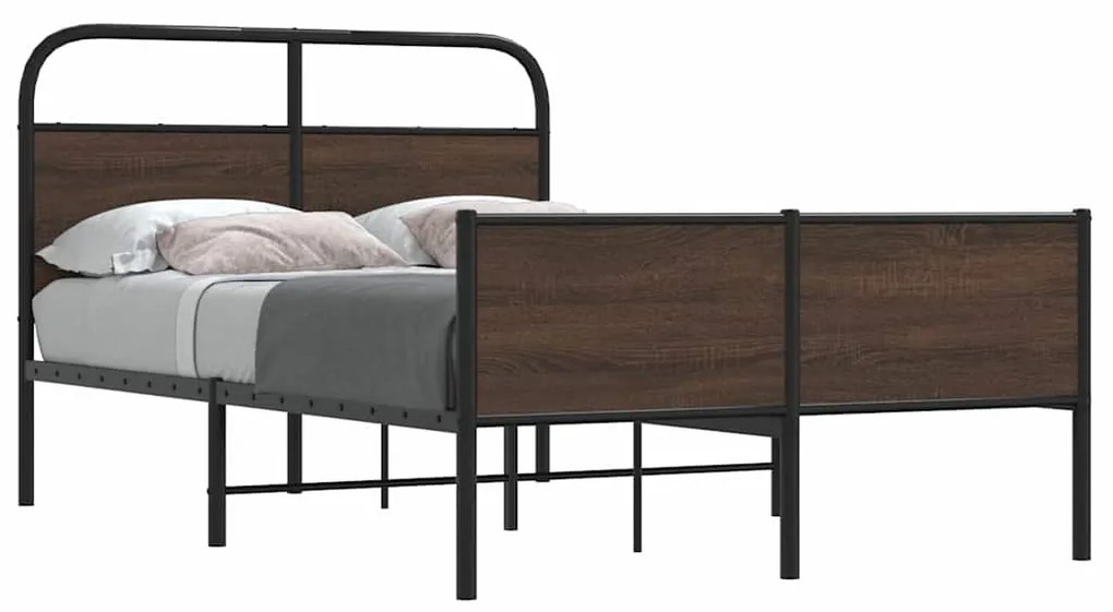 Πλαίσιο Κρεβατιού Χωρ. Στρώμα Καφέ Δρυς 120x190 εκ Επ. Ξύλο