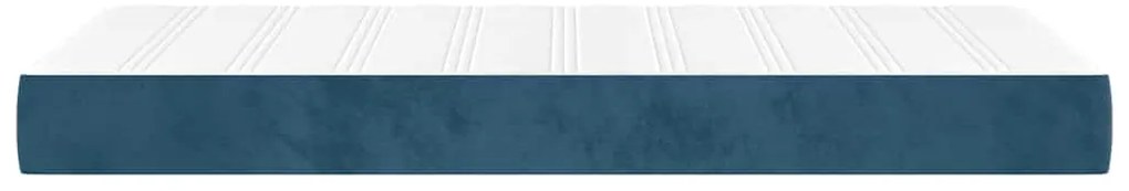 vidaXL Στρώμα με Pocket Springs Σκούρο Μπλε 90x210x20 εκ. Βελούδινο