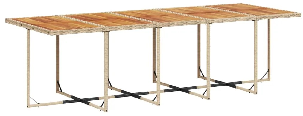 vidaXL Σετ Τραπεζαρίας Κήπου 15 τεμ. Μπεζ Συνθετικό Ρατάν με Μαξιλάρια