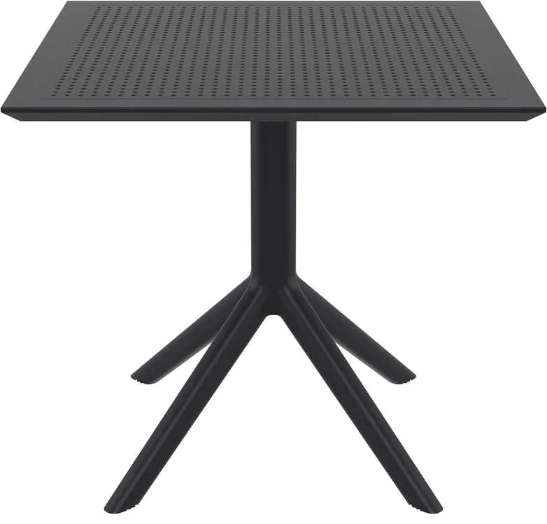Τραπέζι Sky 80X80X74 Μαύρο Black