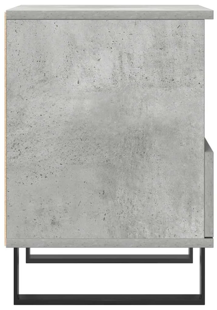 vidaXL Κομοδίνο Γκρι Σκυροδέματος 40 x 35 x 50 εκ. από Επεξεργ. Ξύλο