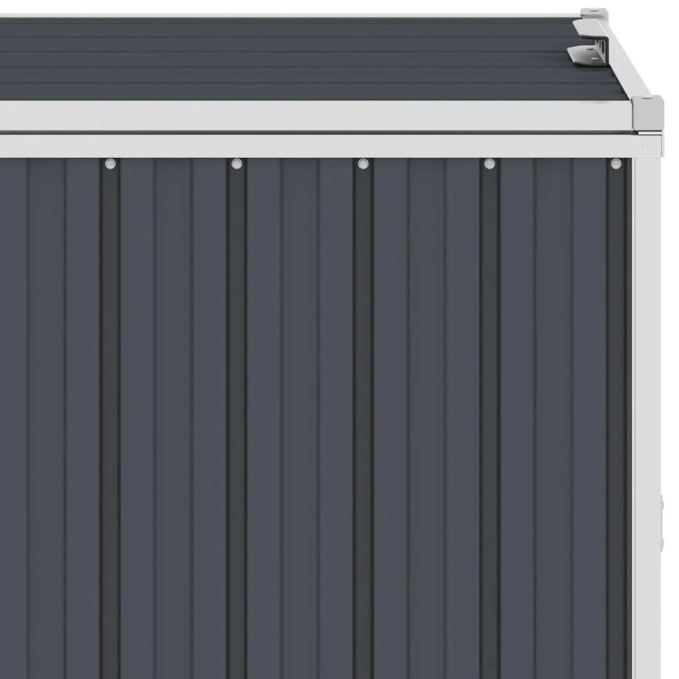 vidaXL Πλαίσιο Τετραπλό για Κάδους Ανθρακί 286 x 81 x 121 εκ. Ατσάλινο