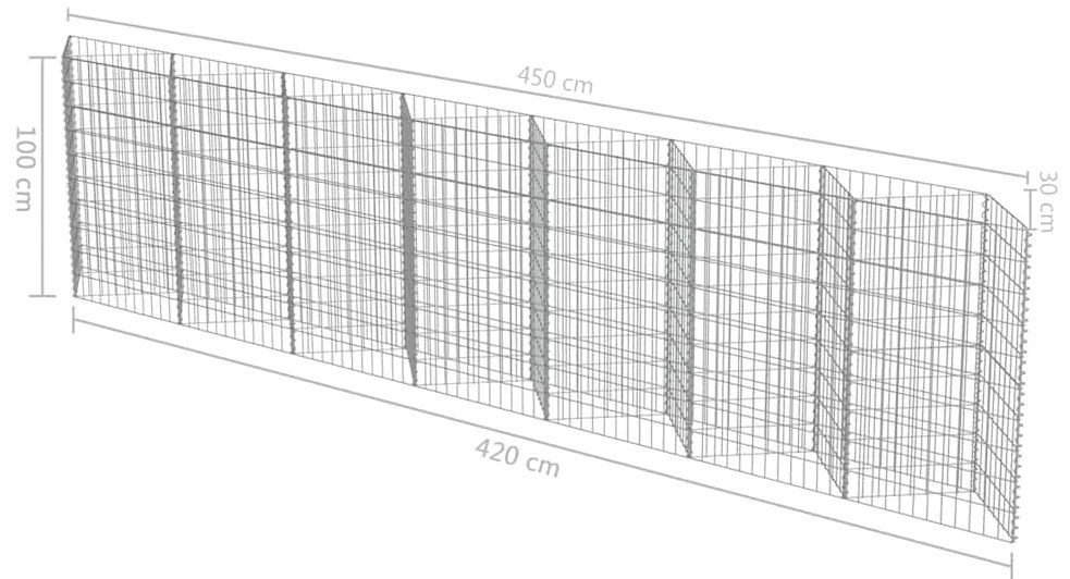 ΣΥΡΜΑΤΟΚΙΒΩΤΙΟ ΤΟΙΧΟΣ 450X30X100 ΕΚ. ΑΠΟ ΓΑΛΒΑΝΙΣΜΕΝΟ ΧΑΛΥΒΑ 143571