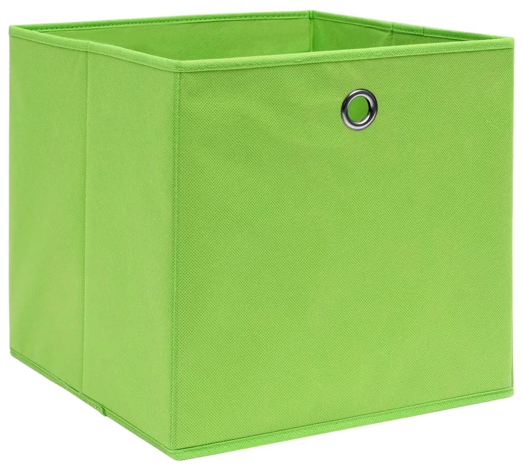 vidaXL Κουτιά Αποθήκευσης 10 τεμ. Πράσινα 32 x 32 x 32 εκ. Υφασμάτινα