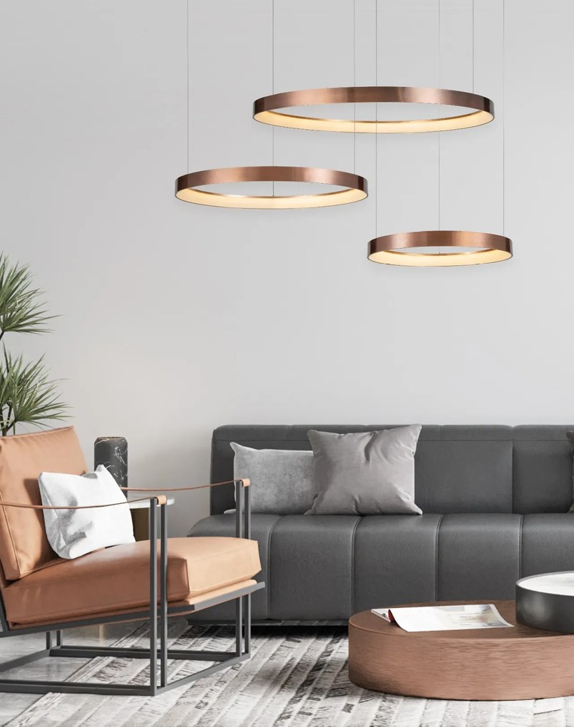 Γραμμικό Φωτιστικό SE LED 100 AMAYA PENDANT COPPER Γ5 - 51W - 100W - 77-8152