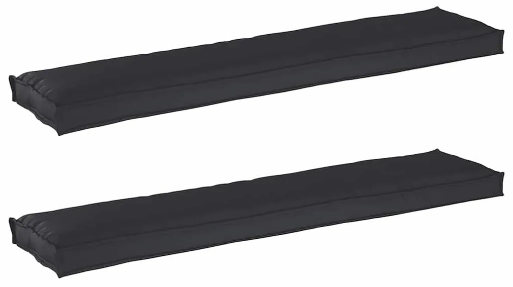 vidaXL Σετ Μαξιλαριών Πάγου 2 pcs Μαύρο 180 x 40 x 8 εκ. Ύφασμα Oxford