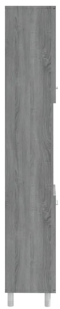 vidaXL Ντουλάπι Μπάνιου Γκρι Sonoma 30x30x179 εκ. Επεξεργασμένο Ξύλο