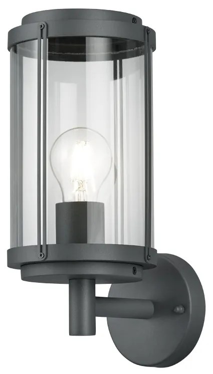 Απλίκα Επίτοιχη IP44 1xE27 Αλουμίνιο Ανθρακί Trio Lighting Tanaro 202360142