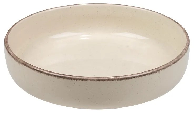 Πιάτο Βαθύ Φαγητού Stoneware Tuscany Cream Nordic Step ESPIEL 21x4,5εκ. ATA157K6