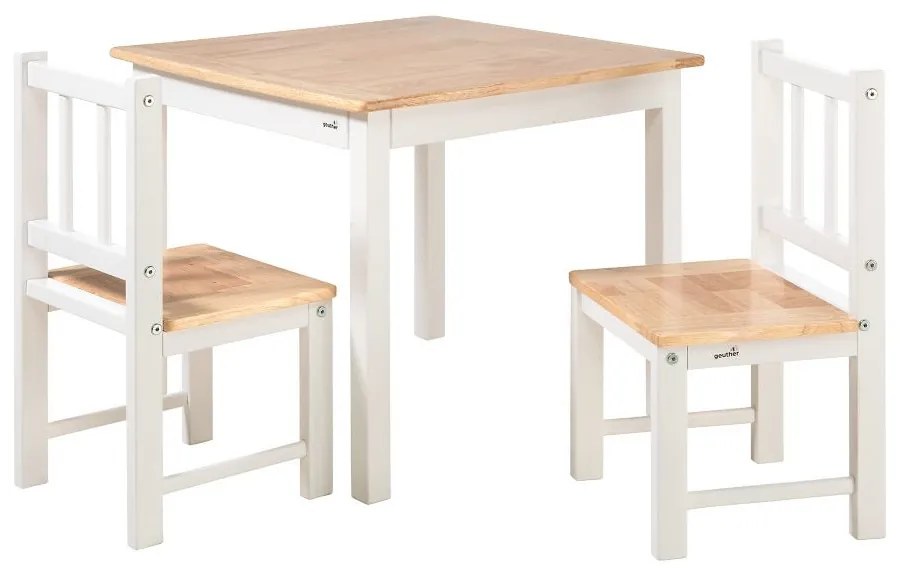 Geuther Ξύλινο set τραπεζάκι με καρέκλες White Wood