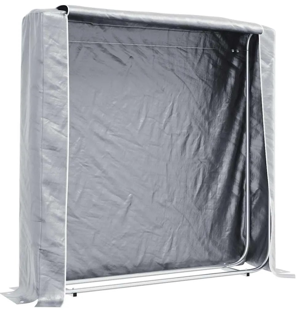 vidaXL Ράφι για καυσόξυλα με κάλυμμα βροχής 150x25x150 cm
