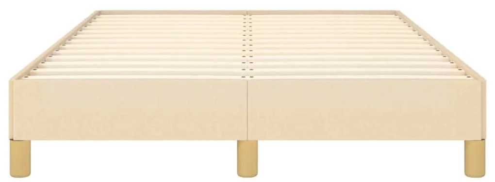 vidaXL Σκελετός Κρεβατιού Χωρίς Στρώμα Κρεμ 120x200 εκ. Υφασμάτινο