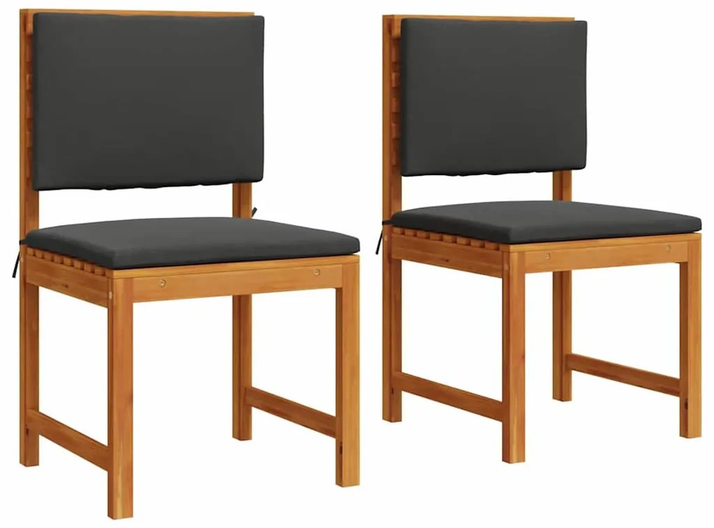 vidaXL Καρέκλα Κήπου 2 pcs Καφέ 50 x 50 x 91 εκ. Μασίφ ξύλο ακακίας